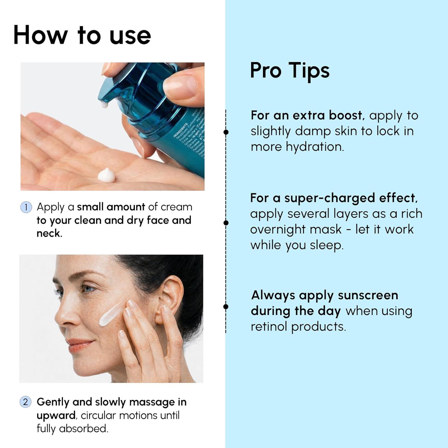 imageMAREE Face Moisturizer Retinol Face Cream for Women Moisturizing with Collagen amp Hyaluronic Acid Day amp Night AntiAging Facial Wrinkle DD Cream Moisturizer for Dry Skin Crema Para la CaraFirming Lifting