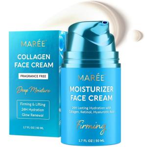 MAREE Face Moisturizer – Retinol Face Cream for Women Moisturizing with Collagen & Hyaluronic Acid – Day & Night Anti-Aging Facial Wrinkle DD Cream Moisturizer for Dry Skin – Crema Para la Cara(Firming & Lifting)