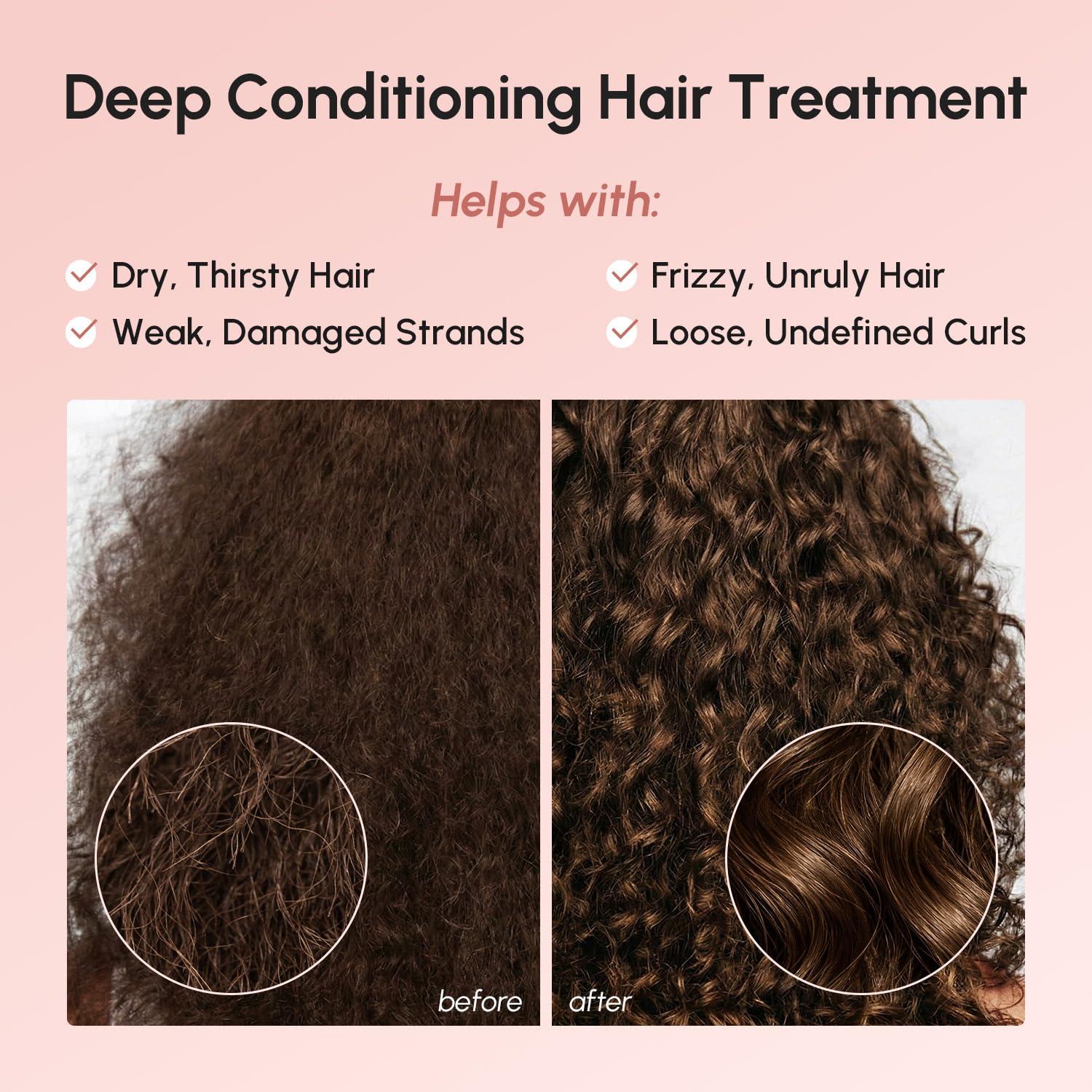 imageMAREE Curl Repair Hair Mask Deep Conditioning Care for Damaged Dry Curly Hair Products for Women amp Men Curl Moisturizer amp Conditioner Tratamiento Mascarilla para el Cabello Seco y MaltratadoCurly