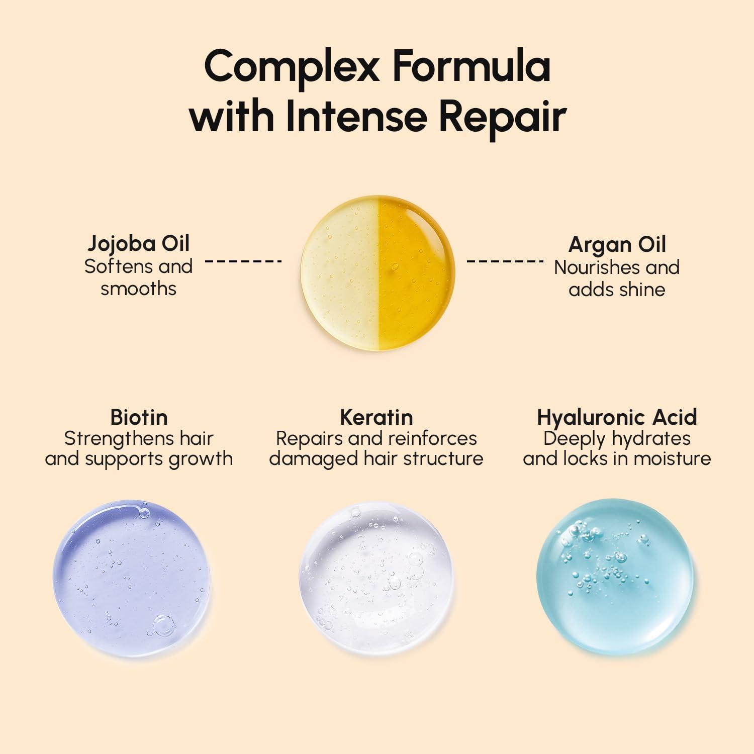 imageMAREE Curl Repair Hair Mask Deep Conditioning Care for Damaged Dry Curly Hair Products for Women amp Men Curl Moisturizer amp Conditioner Tratamiento Mascarilla para el Cabello Seco y MaltratadoArgan Oil Biotin