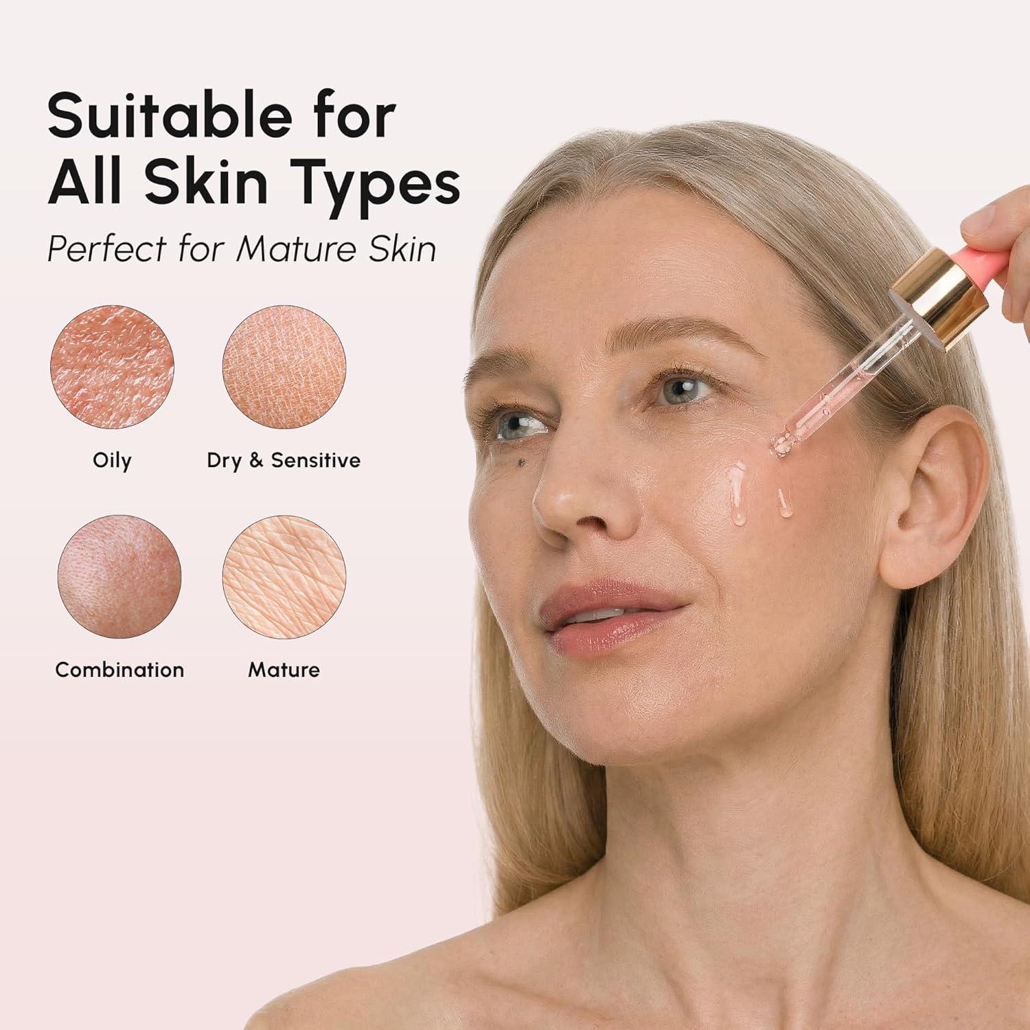 imageMAREE PDRN Serum Peptides Serum for Face AntiAging Salmon DNA Face Serum with Retinol Niacinamide amp Collagen Hydrating Facial Serums for Women Glass Skin Glow Wrinkle Care Moisturizer108 Fl Oz Pack of 1