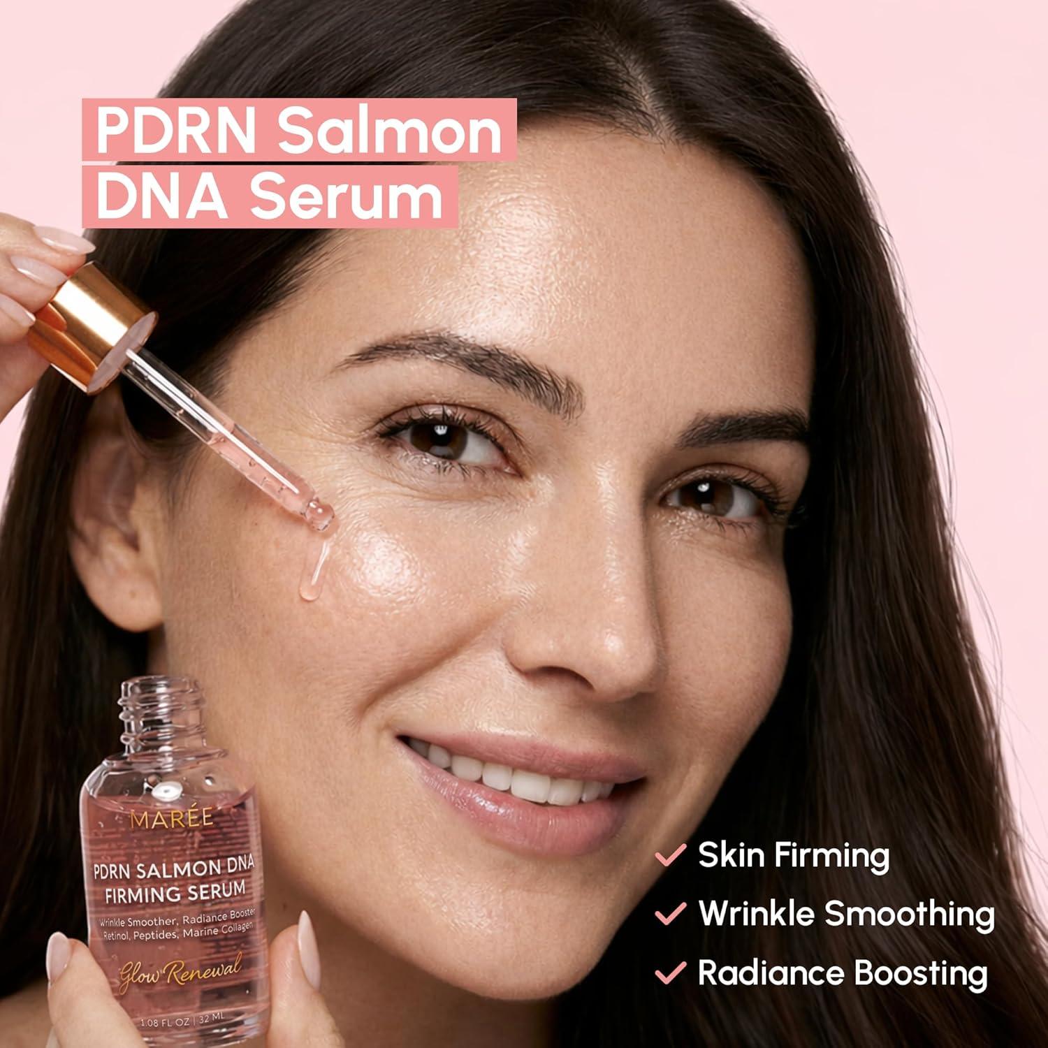 imageMAREE PDRN Serum Peptides Serum for Face AntiAging Salmon DNA Face Serum with Retinol Niacinamide amp Collagen Hydrating Facial Serums for Women Glass Skin Glow Wrinkle Care Moisturizer108 Fl Oz Pack of 1