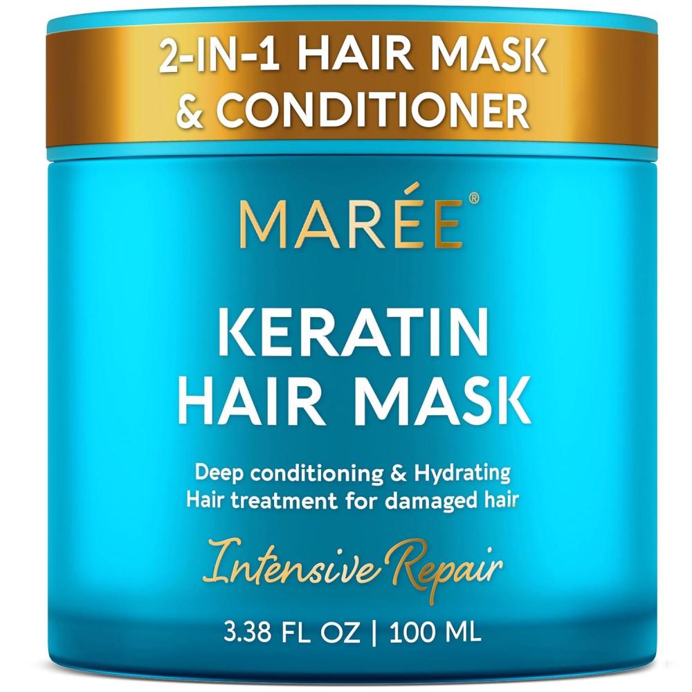 imageMAREE Curl Repair Hair Mask Deep Conditioning Care for Damaged Dry Curly Hair Products for Women amp Men Curl Moisturizer amp Conditioner Tratamiento Mascarilla para el Cabello Seco y MaltratadoKeratin