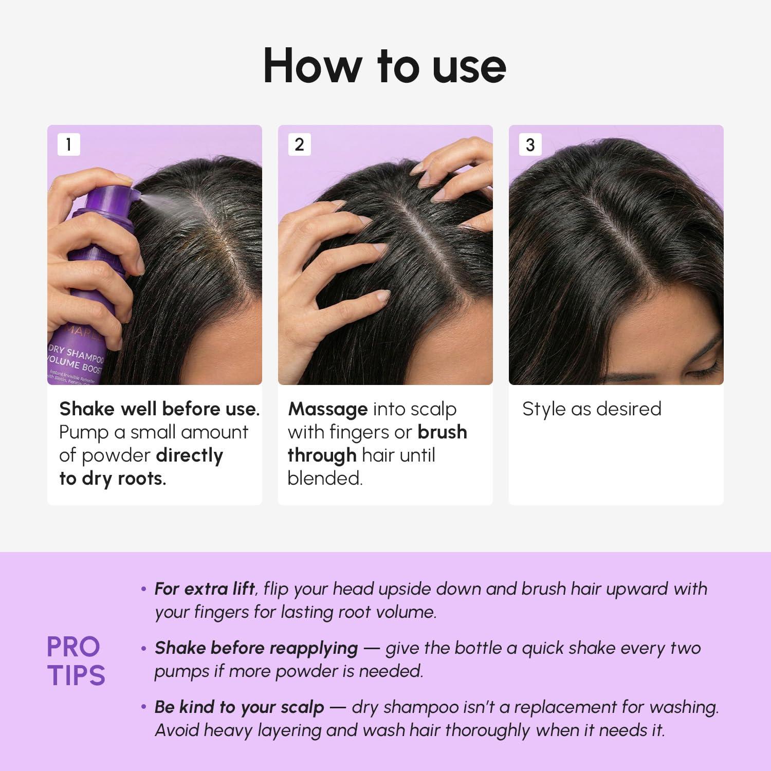 imageMAREE Dry Shampoo for Women amp Men Volumizing Non Aerosol Dry Shampoo Powder with Biotin Keratin amp Protein Travel Size Dry Shampoo for Hair Care No Residue TalcFree Shampoo Seco Para Mujer141 Ounce Pack of 1