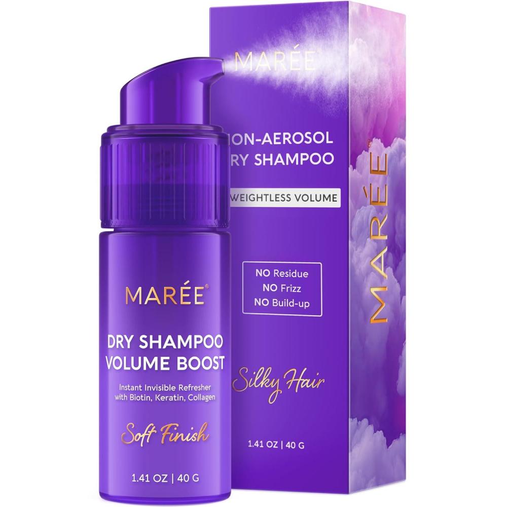 imageMAREE Dry Shampoo for Women amp Men  Volumizing Non Aerosol Dry Shampoo Powder with Biotin Keratin amp Protein  Travel Size Dry Shampoo for Hair Care  No Residue TalcFree Shampoo Seco Para Mujer141 Ounce Pack of 1