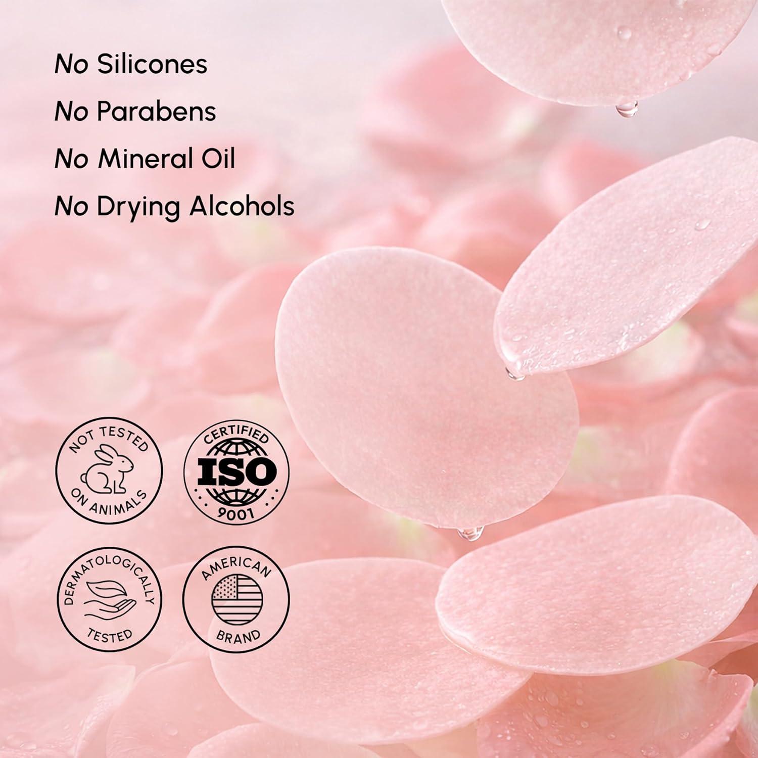imageMAREE Hyaluronic Acid Toner Pads Hydrating Face Wipes for Women Cleansing Zero Pore Toning Brightening Exfoliating Face Pads Pore Reducer Facial Peels Acne Treatment DeviceSalmon
