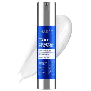 MAREE TXA Tranexamic Acid Serum Cream with Microspicules 100,000 PPM Complex – Alpha Arbutin Cream – Face Crema para Manchas Oscuras en la Cara(Blue)