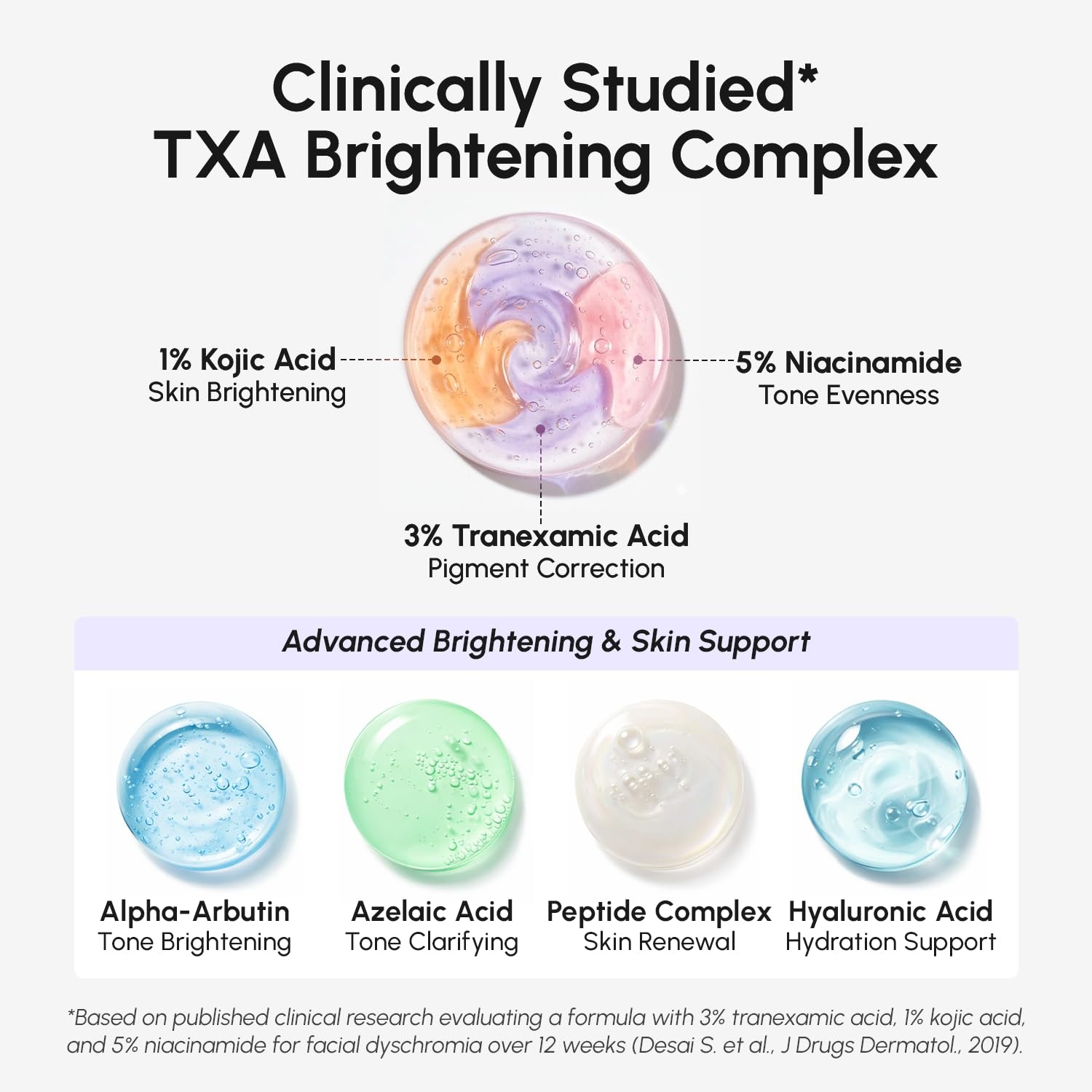 imageMAREE 10 Tranexamic Serum Cream Alpha Arbutin Cream with Tranexamic Acid Niacinamide Dark Spot Corrector with Alfa Arbutin Acido Tranexamico Crema para Manchas Oscuras en la CaraPurple