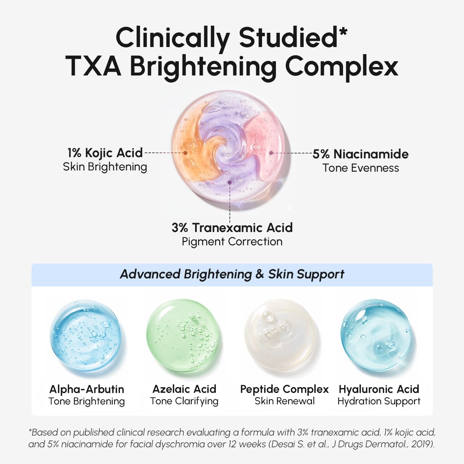 imageMAREE 10 Tranexamic Serum Cream Alpha Arbutin Cream with Tranexamic Acid Niacinamide Dark Spot Corrector with Alfa Arbutin Acido Tranexamico Crema para Manchas Oscuras en la CaraDark Blue