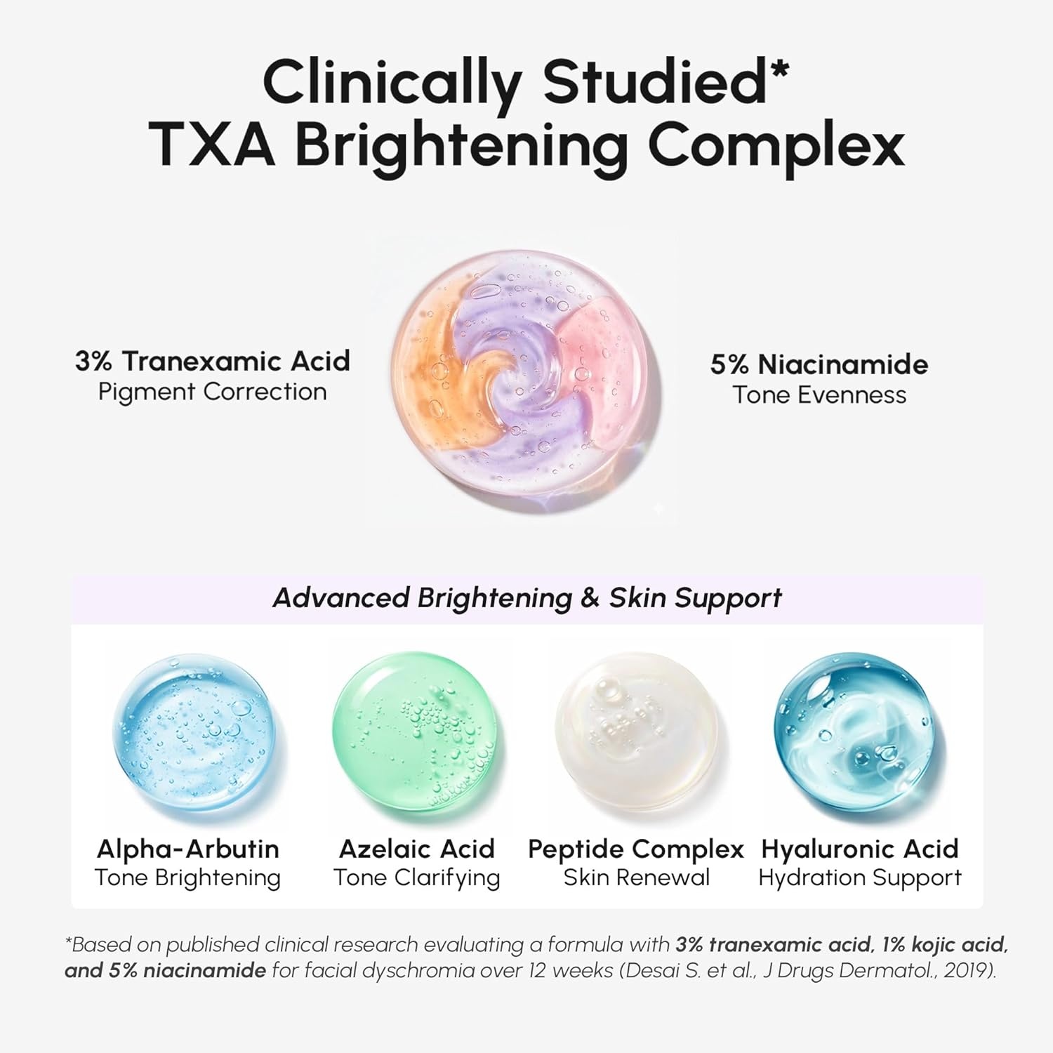 imageMAREE 10 Tranexamic Serum Cream Alpha Arbutin Cream with Tranexamic Acid Niacinamide Dark Spot Corrector with Alfa Arbutin Acido Tranexamico Crema para Manchas Oscuras en la CaraViolet