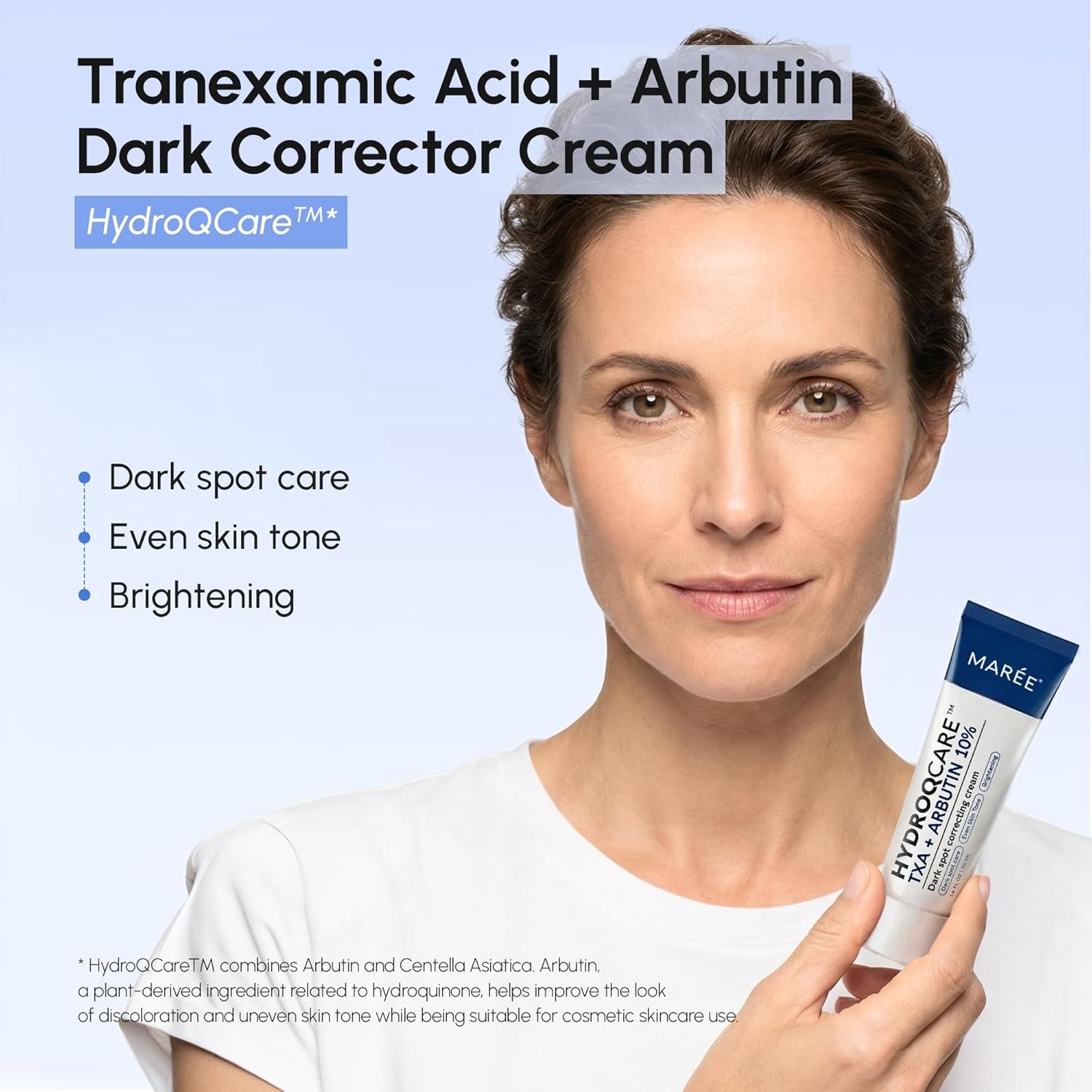 imageMAREE 10 Tranexamic Serum Cream Alpha Arbutin Cream with Tranexamic Acid Niacinamide Dark Spot Corrector with Alfa Arbutin Acido Tranexamico Crema para Manchas Oscuras en la CaraWhite