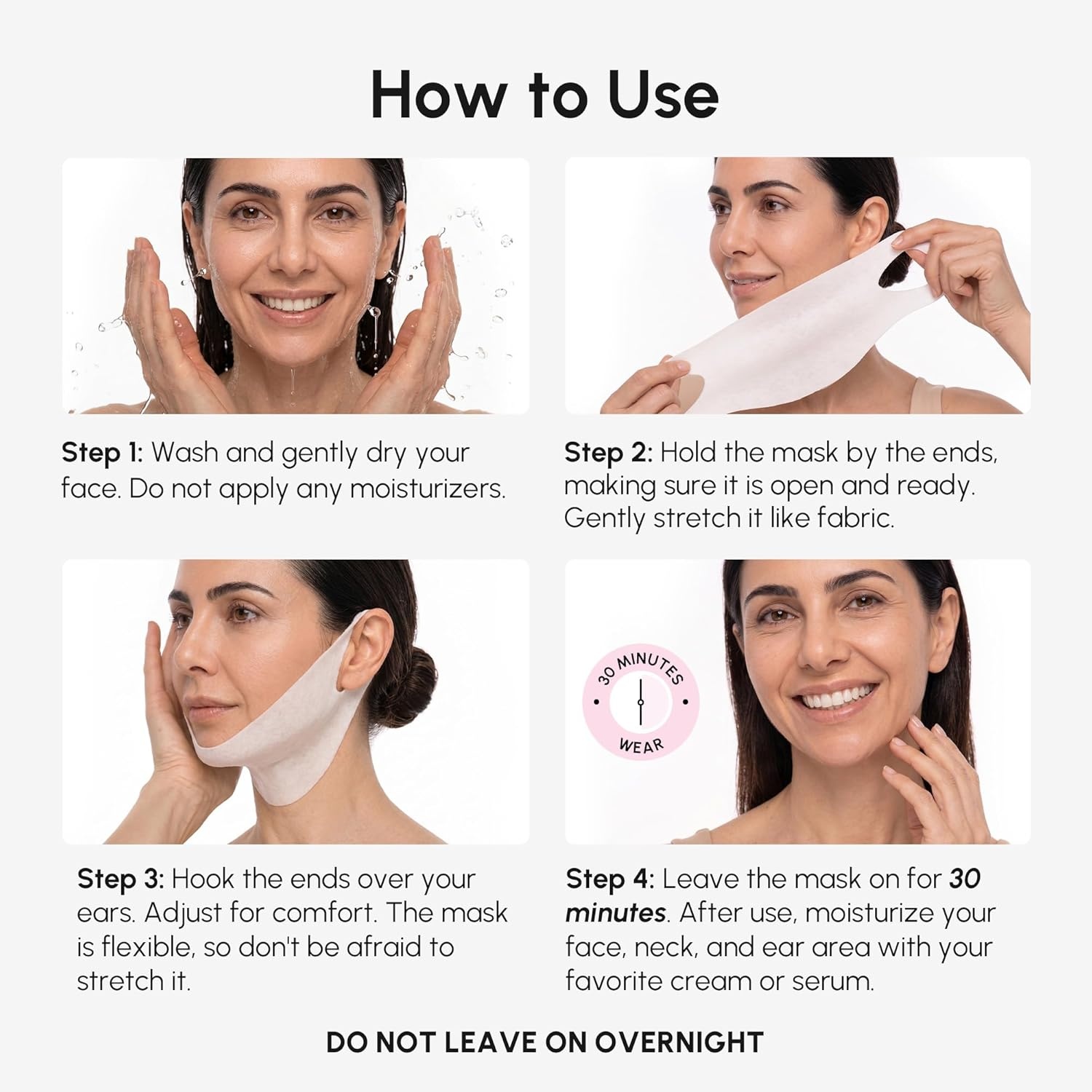 imageMAREE V Line Lifting Mask Anti Aging Neck Lift Tape amp Chin Strap for Sleeping Tightening and Lifting Neck Wrinkle Patch and Double Chin Reducer for Face Lift Depuffer Jawline Shaper Facial Masks5 Count Pack of 1