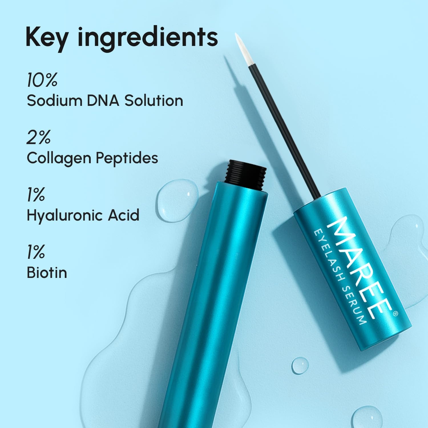 image:imageMAREE Eyelash Serum To Grow Lashes amp Brows Eye Lash Serum for Eyelash Growth Without Prostaglandin Rapid Enhancing Lash Growth Eyebrow Boost Oil Srum De Pestaas Suero Para Pestaas CrecimientoBlue