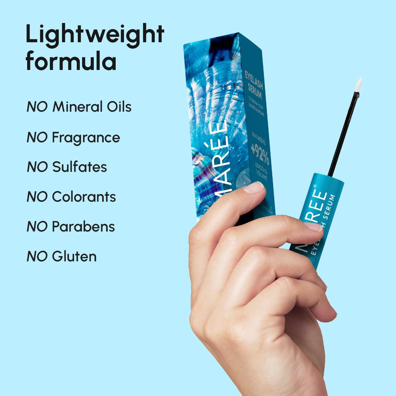 image:imageMAREE Eyelash Serum To Grow Lashes amp Brows Eye Lash Serum for Eyelash Growth Without Prostaglandin Rapid Enhancing Lash Growth Eyebrow Boost Oil Srum De Pestaas Suero Para Pestaas CrecimientoBlue