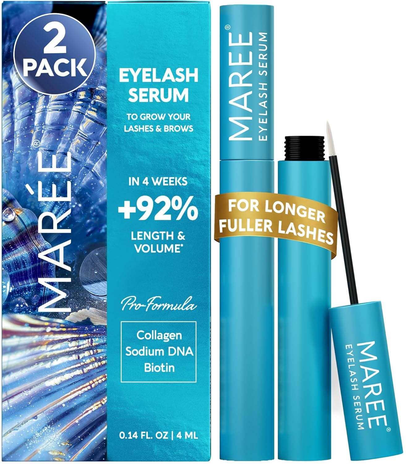 image:imageMAREE Eyelash Serum To Grow Lashes amp Brows Eye Lash Serum for Eyelash Growth Without Prostaglandin Rapid Enhancing Lash Growth Eyebrow Boost Oil Srum De Pestaas Suero Para Pestaas CrecimientoBlue