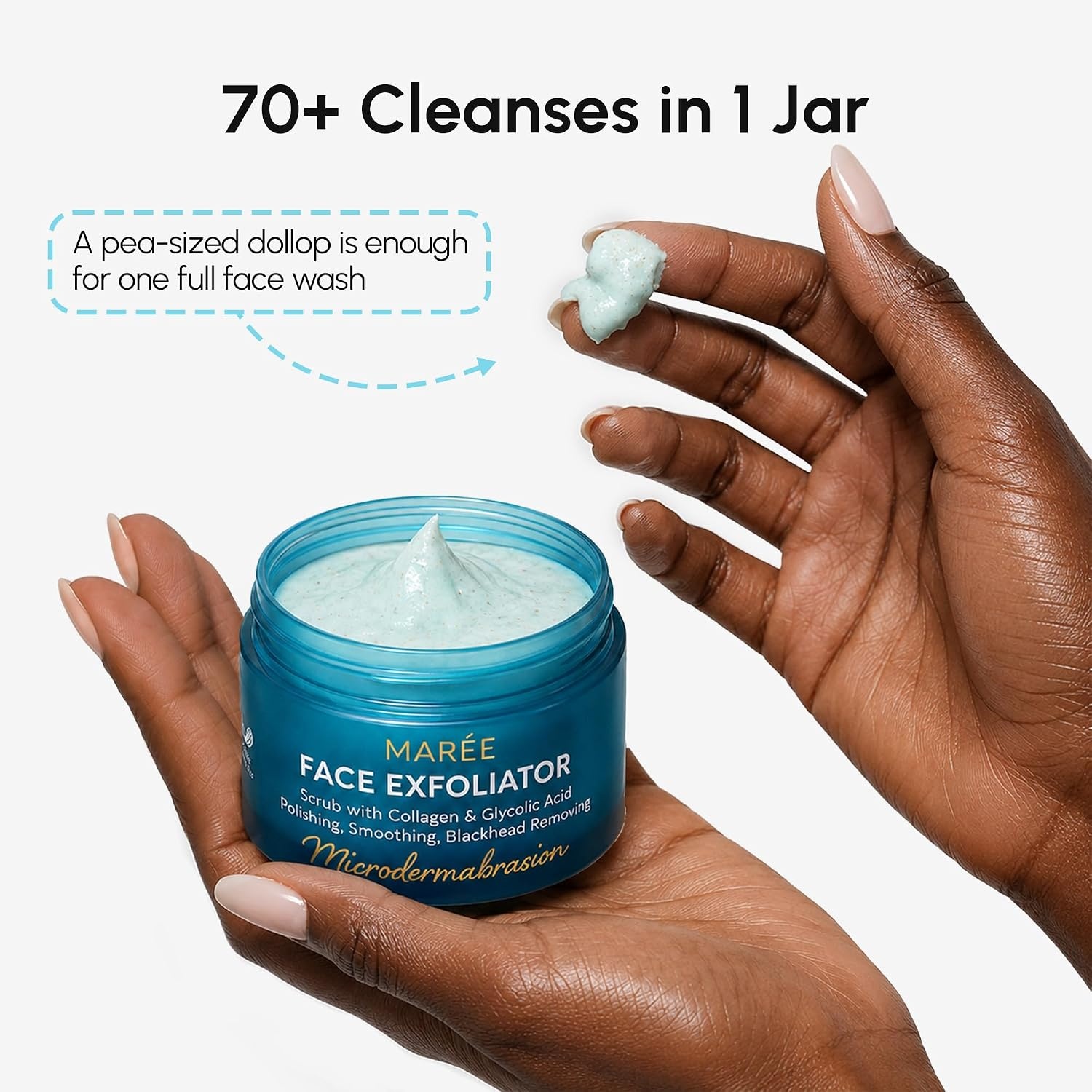 image:imageMAREE Face Exfoliator Microdermabrasion Facial Scrub amp Exfoliating Face Wash for Women Collagen amp Glycolic Acid Gentle Scrub and Exfoliant Men Exfoliating Scrubber Exfoliante Facial Cleanser30 Ounce Pack of 1