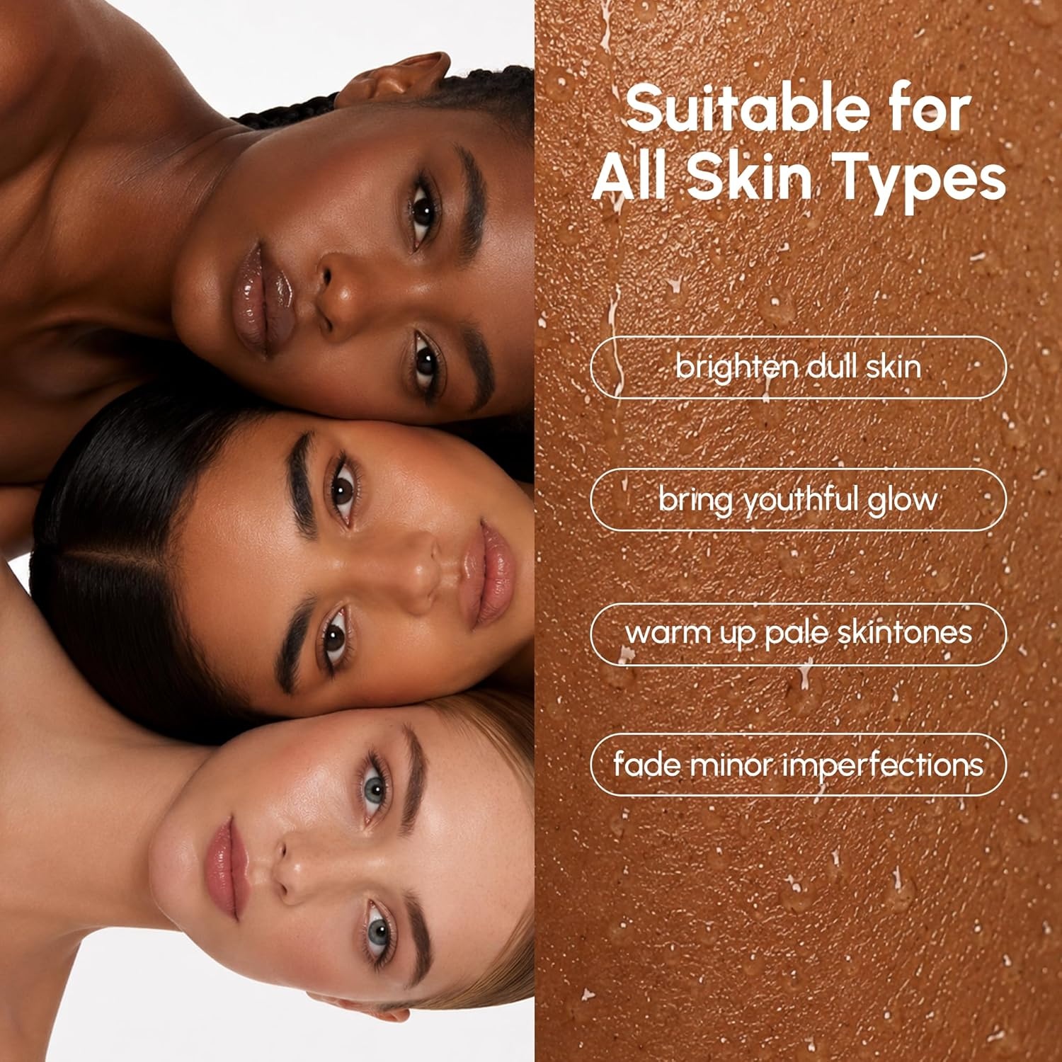 image:imageMAREE Self Tanning Facial Pads Exfoliating Glow Pads amp Tan Towels for Face amp Body Travel Size Self Tanner Wipes for Sunless Face Tanning No Rinse Gradual Natural Fair to Medium Tan TowelettesBrown