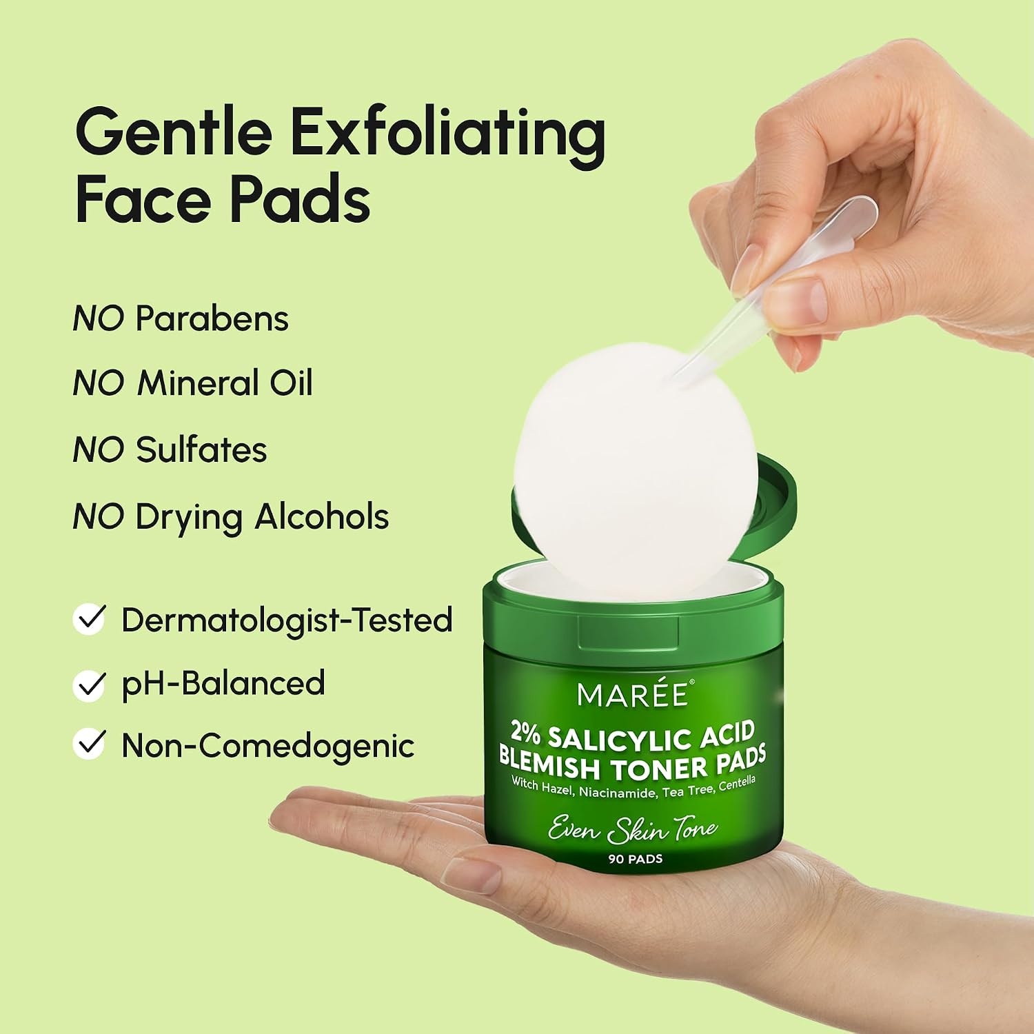 image:imageMAREE Self Tanning Facial Pads Exfoliating Glow Pads amp Tan Towels for Face amp Body Travel Size Self Tanner Wipes for Sunless Face Tanning No Rinse Gradual Natural Fair to Medium Tan TowelettesGreen