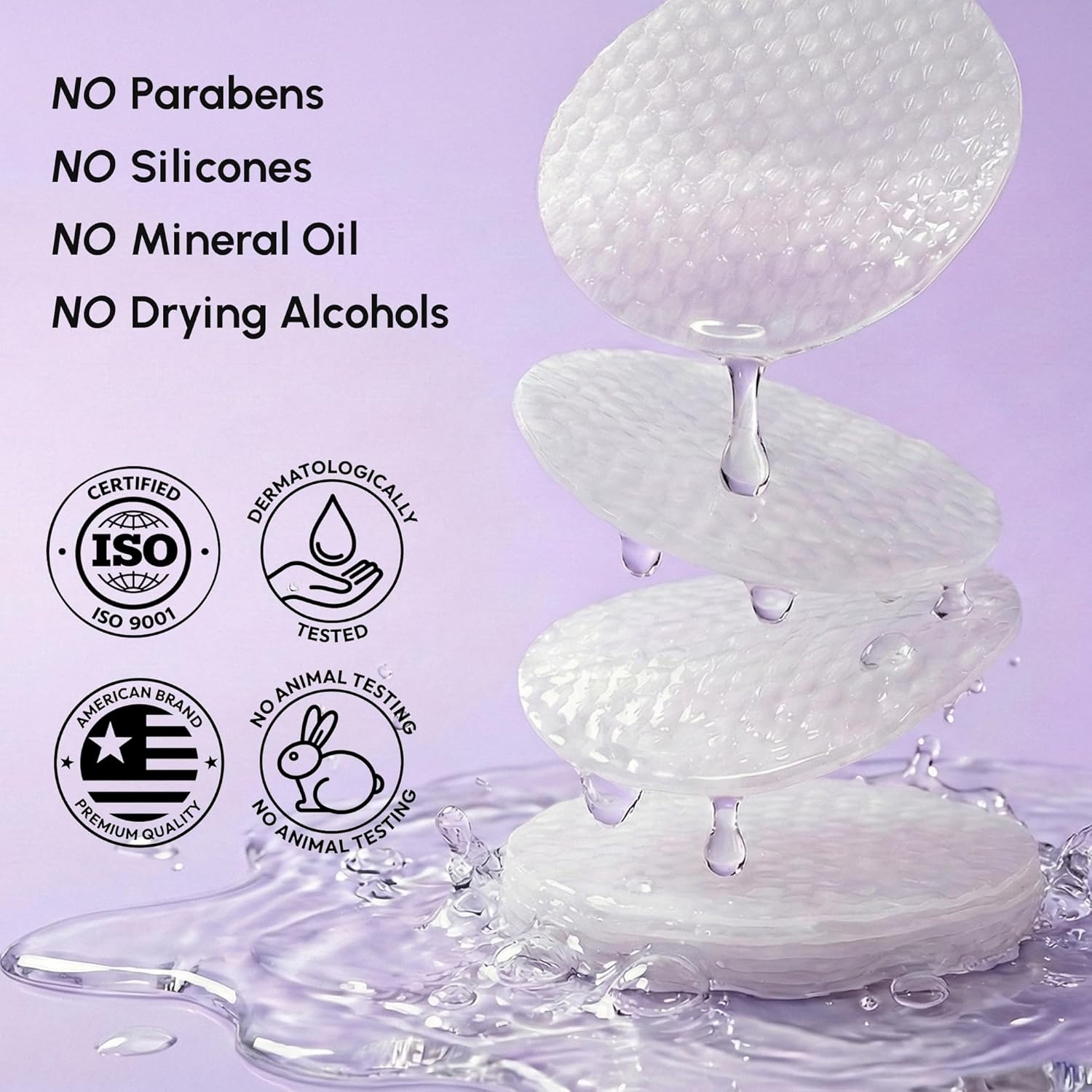 image:imageMAREE Self Tanning Facial Pads Exfoliating Glow Pads amp Tan Towels for Face amp Body Travel Size Self Tanner Wipes for Sunless Face Tanning No Rinse Gradual Natural Fair to Medium Tan TowelettesPurple