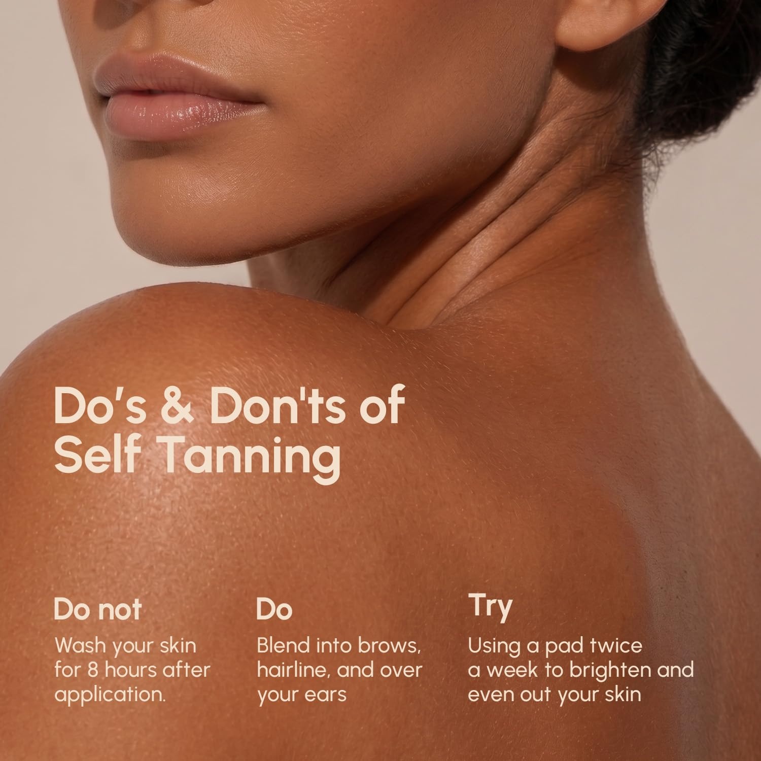 image:imageMAREE Self Tanning Facial Pads Exfoliating Glow Pads amp Tan Towels for Face amp Body Travel Size Self Tanner Wipes for Sunless Face Tanning No Rinse Gradual Natural Fair to Medium Tan TowelettesBrown