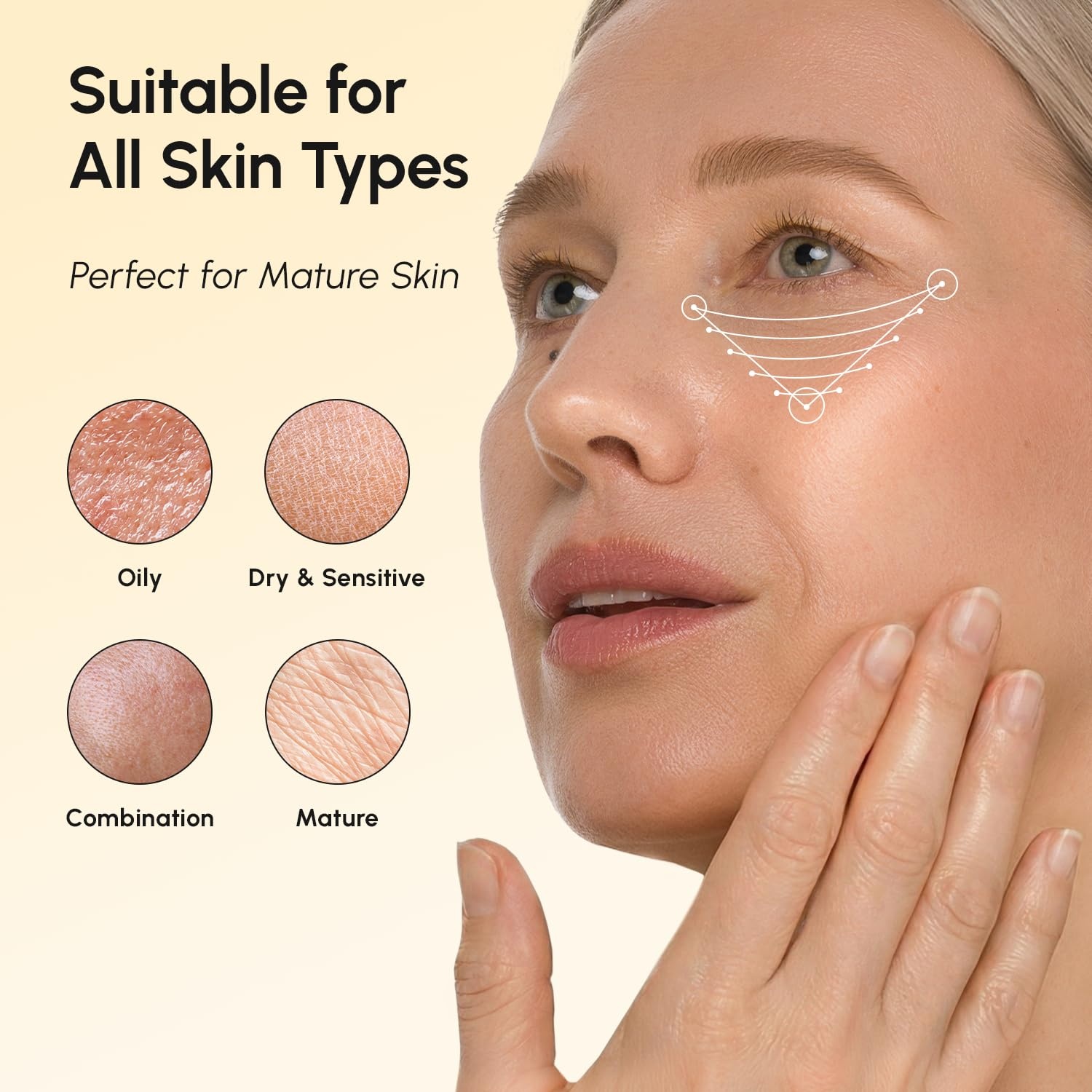 image:imageMAREE Under Eye Balm Stick Hydrating Retinol Caffeine Under Eye Brightener Stick for Older Women Collagen Undereye Cream for Dark Circles amp Wrinkles 028 Ounce GoldGold