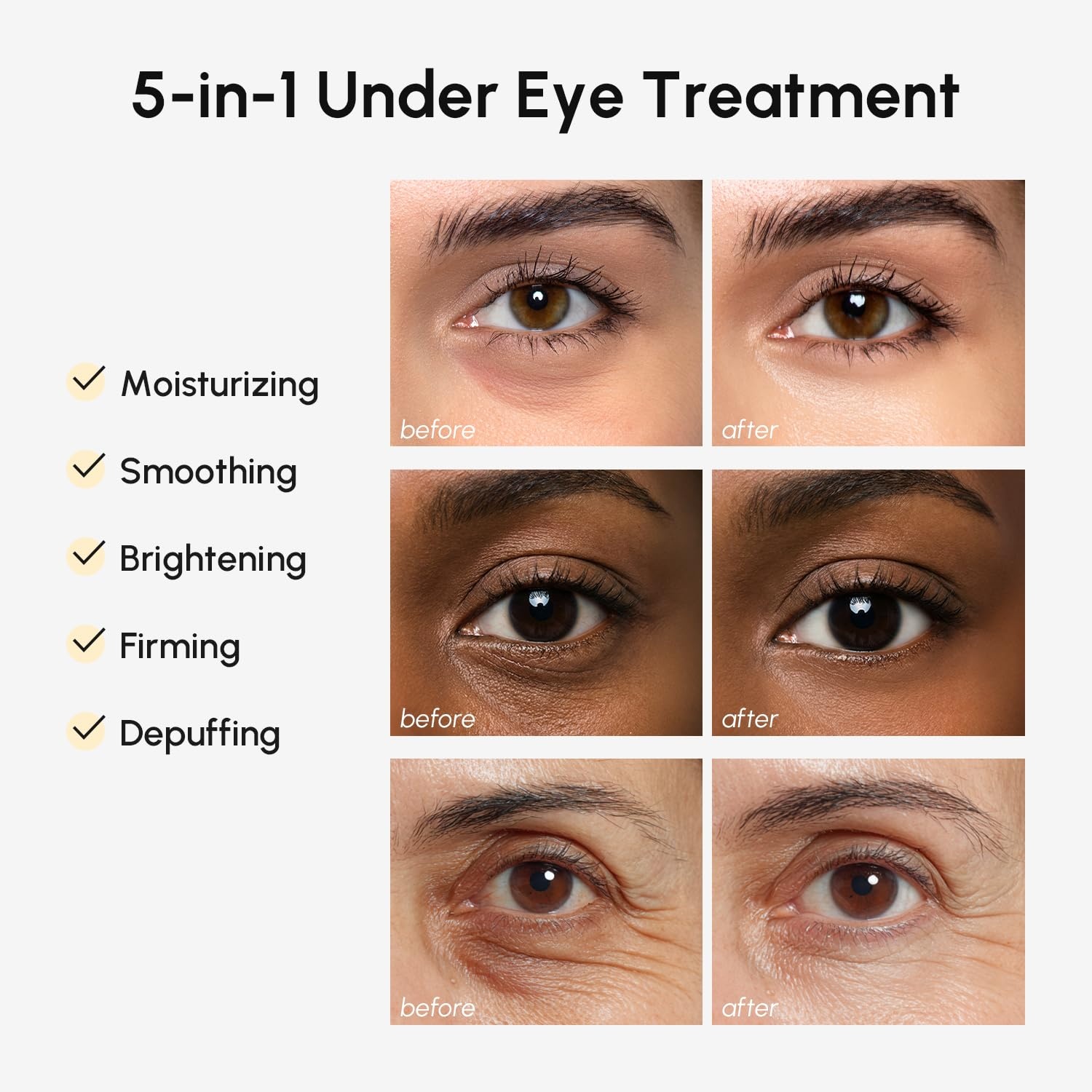 image:imageMAREE Under Eye Balm Stick Hydrating Retinol Caffeine Under Eye Brightener Stick for Older Women Collagen Undereye Cream for Dark Circles amp Wrinkles 028 Ounce GoldGold