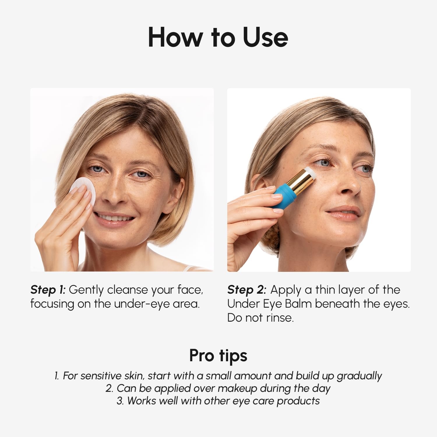 image:imageMAREE Under Eye Balm Stick Hydrating Retinol Caffeine Under Eye Brightener Stick for Older Women Collagen Undereye Cream for Dark Circles amp Wrinkles 028 Ounce GoldBlue