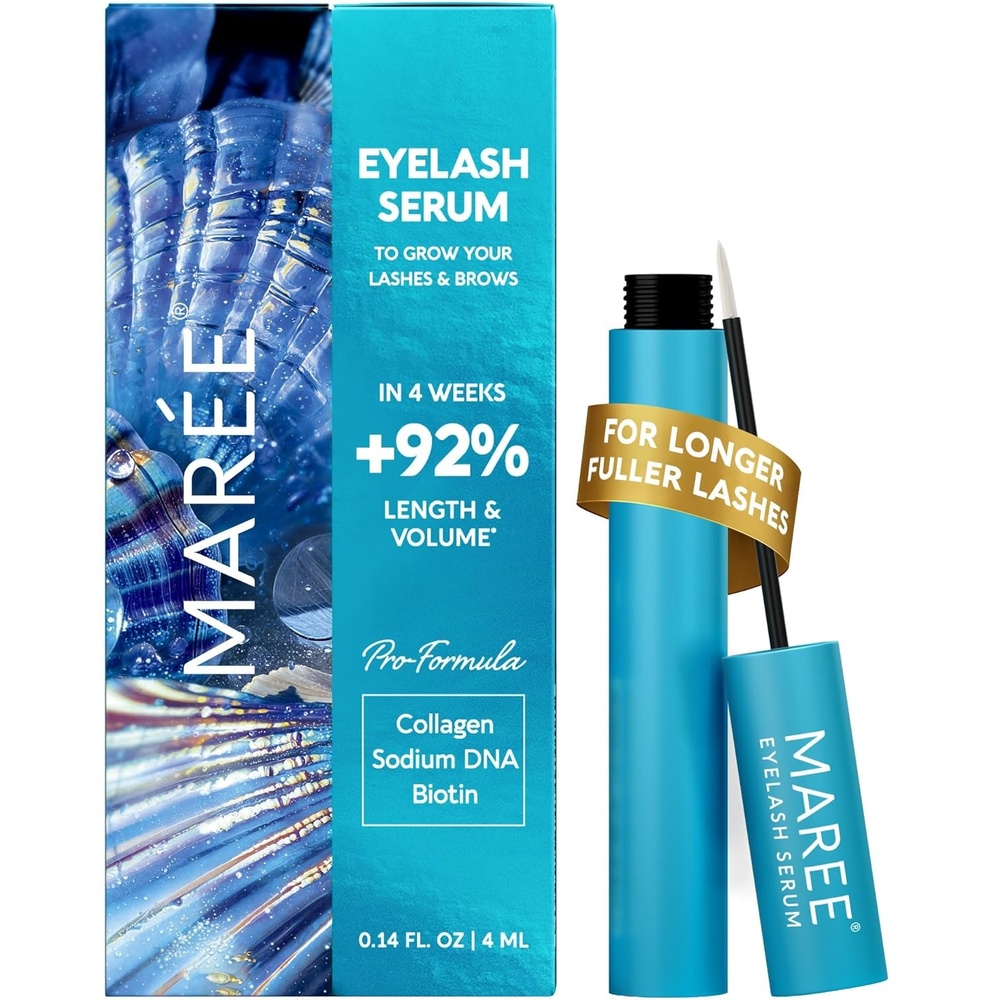 image:imageMAREE Eyelash Serum To Grow Lashes amp Brows  Eye Lash Serum for Eyelash Growth Without Prostaglandin  Rapid Enhancing Lash Growth Eyebrow Boost Oil  Srum De Pestaas Suero Para Pestaas CrecimientoBlue