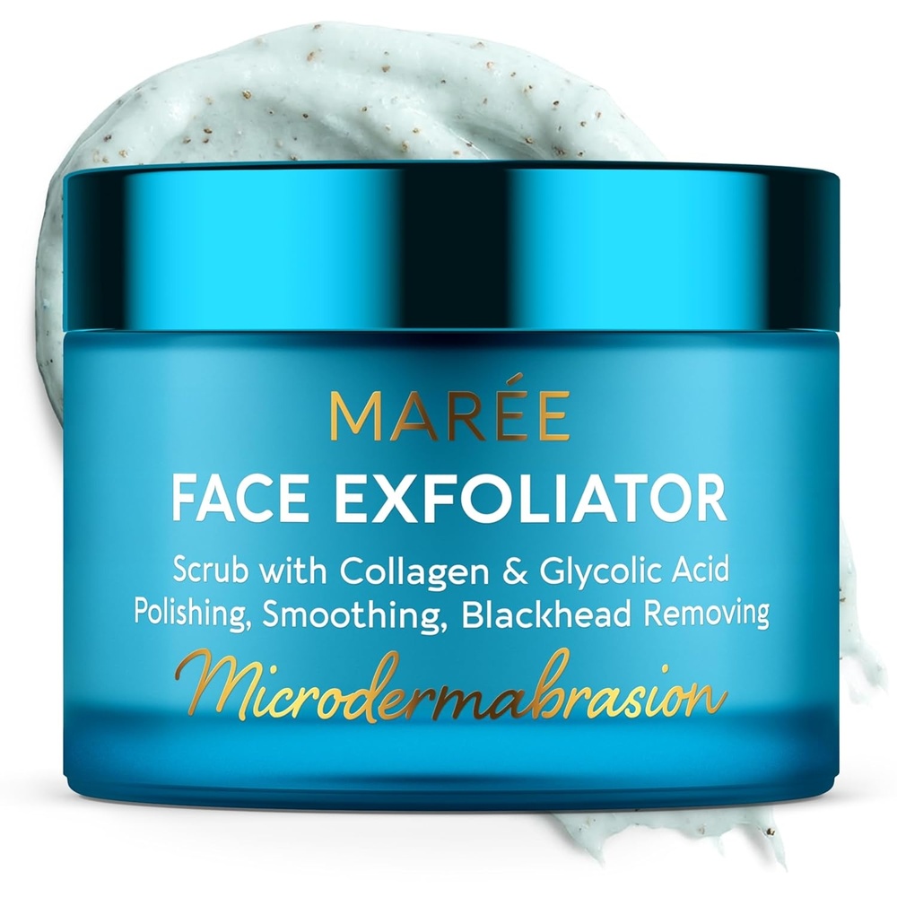 image:imageMAREE Face Exfoliator  Microdermabrasion Facial Scrub amp Exfoliating Face Wash for Women  Collagen amp Glycolic Acid  Gentle Scrub and Exfoliant  Men Exfoliating Scrubber  Exfoliante Facial Cleanser30 Ounce Pack of 1