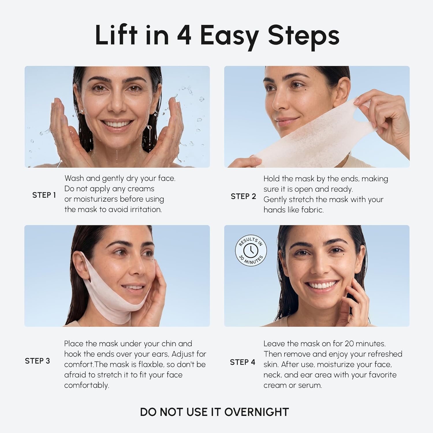 image:imageMAREE V Line Lifting Mask with PDRN Salmon DNA Deep Collagen Face Mask for Women Jawline Shaper Facial Masks with Retinol Tightening amp Firming Neck Lift Tape Double Chin Strap for Face LiftNavy Blue