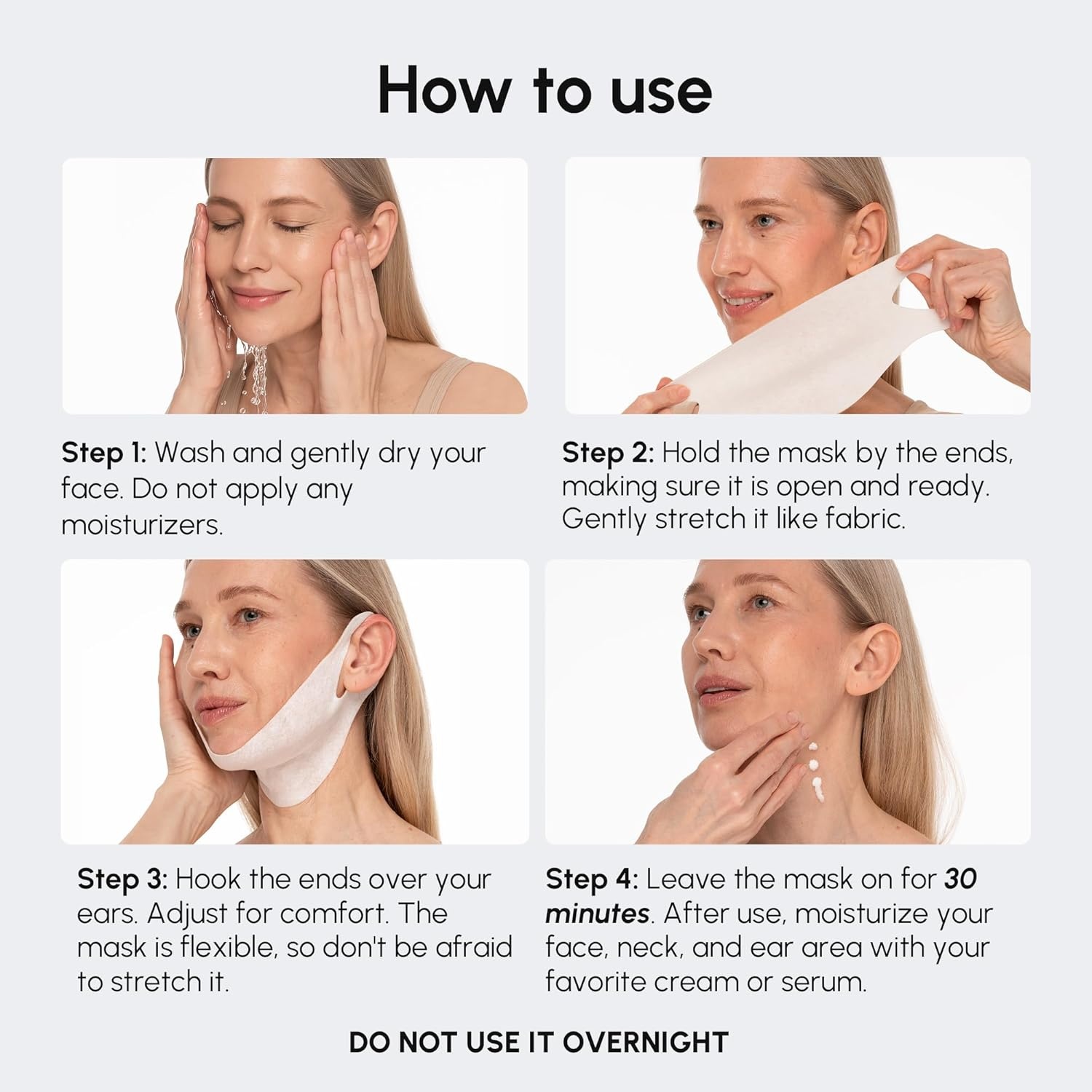 image:imageMAREE V Line Lifting Mask with PDRN Salmon DNA Deep Collagen Face Mask for Women Jawline Shaper Facial Masks with Retinol Tightening amp Firming Neck Lift Tape Double Chin Strap for Face LiftSalmon