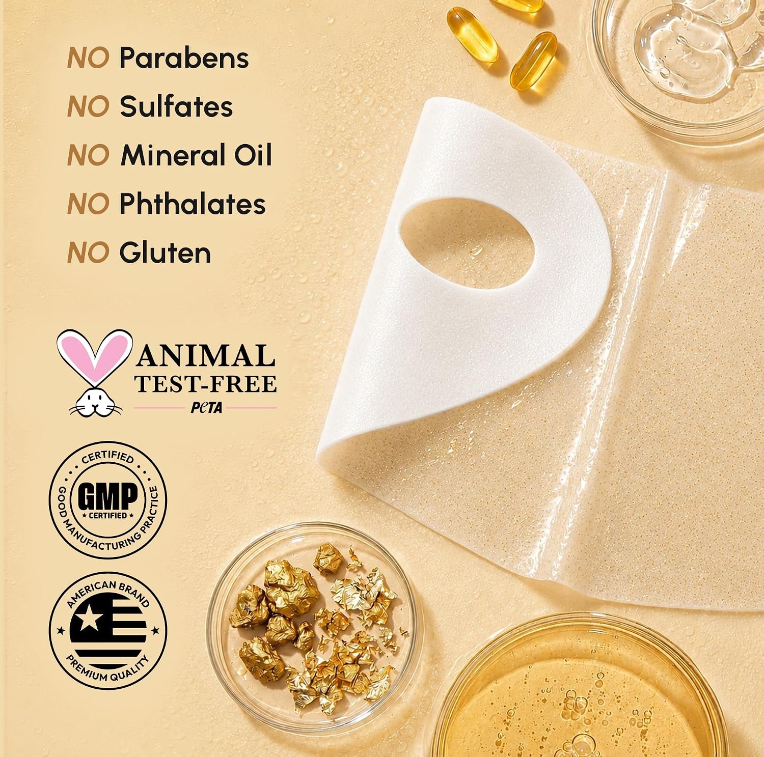 image:imageMAREE V Line Lifting Mask with PDRN Salmon DNA Deep Collagen Face Mask for Women Jawline Shaper Facial Masks with Retinol Tightening amp Firming Neck Lift Tape Double Chin Strap for Face LiftGold