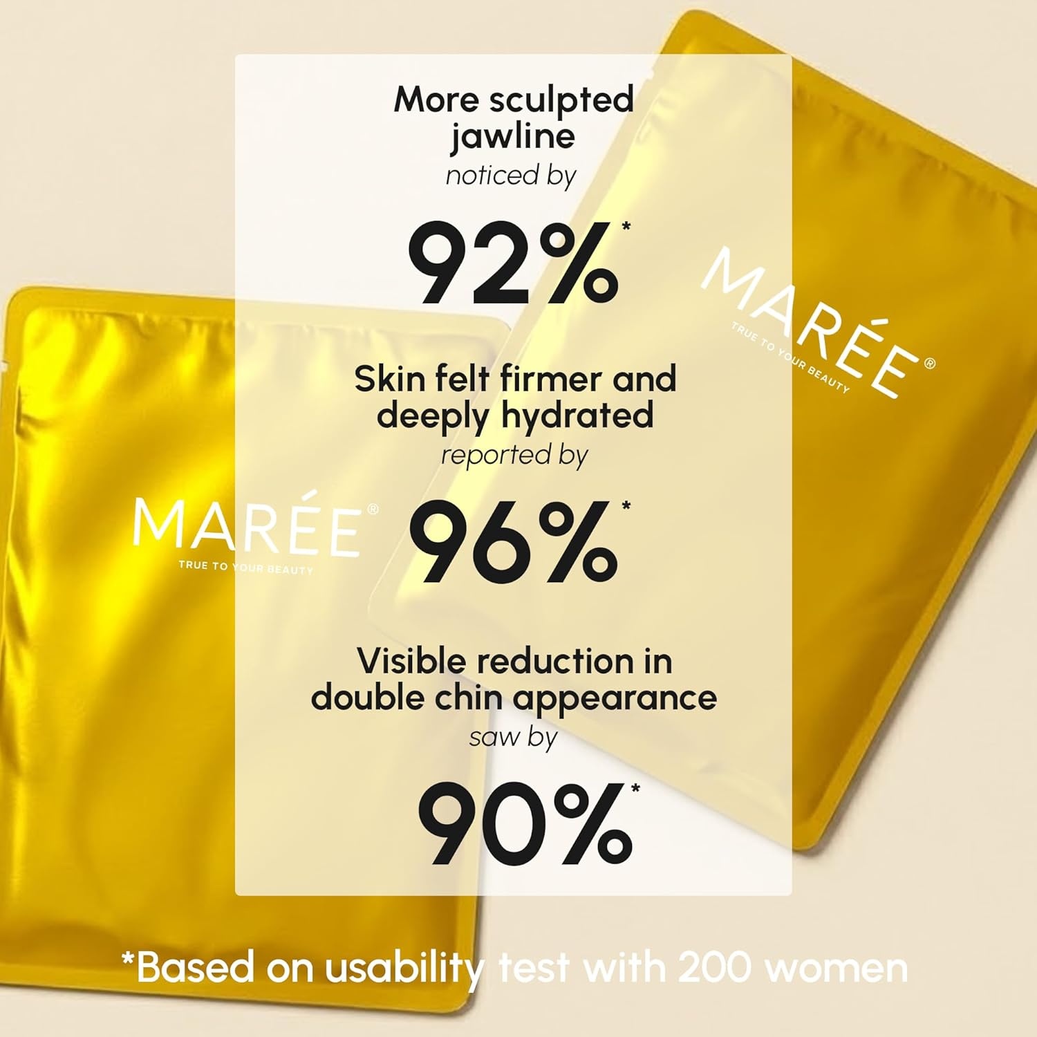 image:imageMAREE V Line Lifting Mask with PDRN Salmon DNA Deep Collagen Face Mask for Women Jawline Shaper Facial Masks with Retinol Tightening amp Firming Neck Lift Tape Double Chin Strap for Face LiftGold