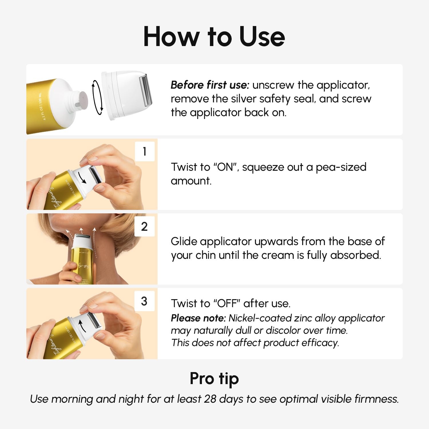 image:imageMAREE Neck Cream with Roller Firming Neck Cream with 3D Collagen amp AH8Gold