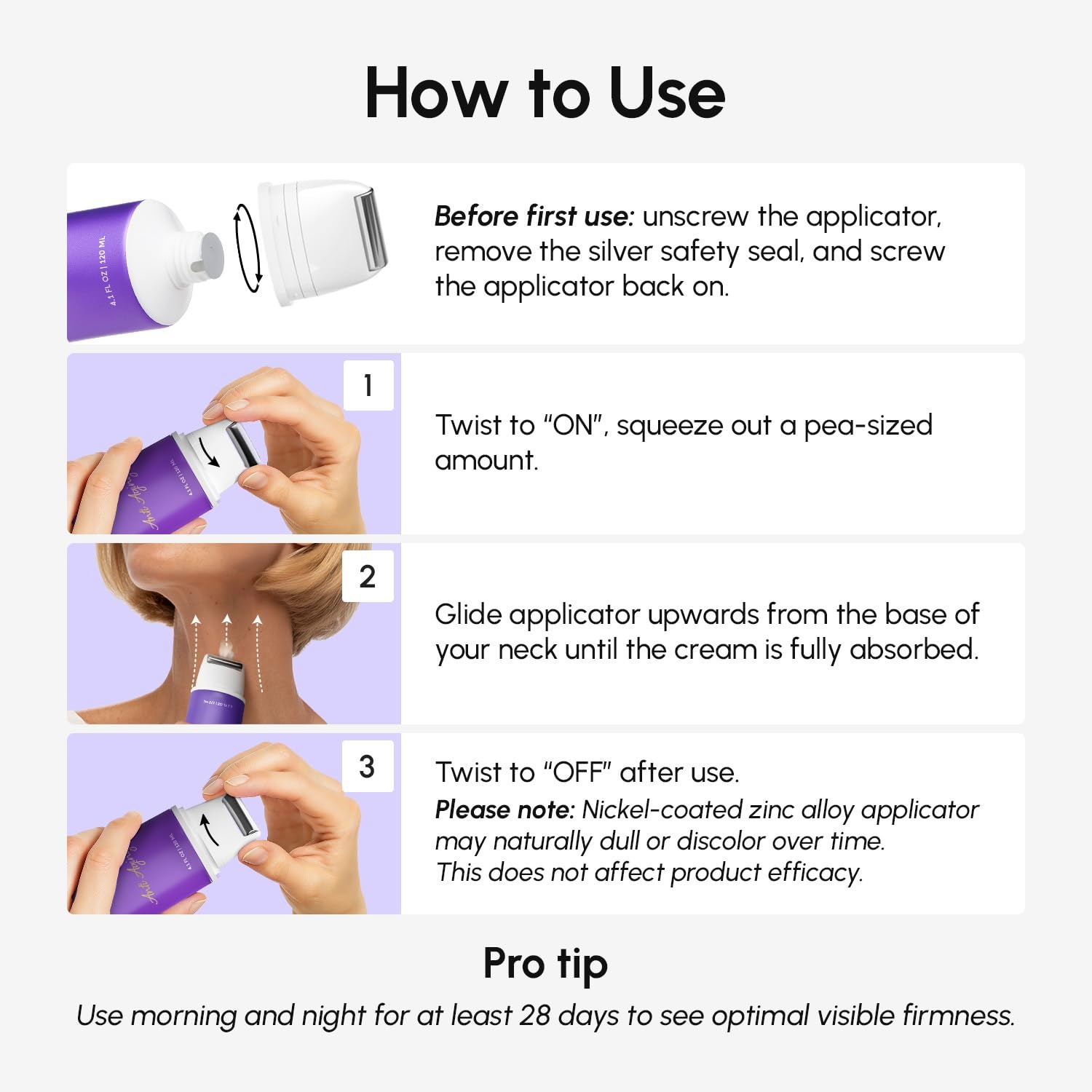 image:imageMAREE Neck Cream with Roller Firming Neck Cream with 3D Collagen amp AH8Purple
