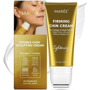 MAREE Neck Cream with Roller – Firming Neck Cream with 3D Collagen & AH-8(Gold)